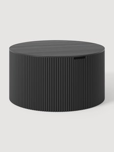 Ronde houten salontafel Nele met opbergruimte