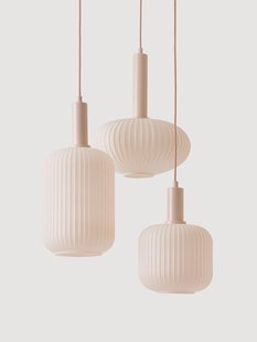 Cluster hanglamp Candela van opaalglas 2