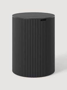 Ronde houten bijzettafel Nele met opbergruimte