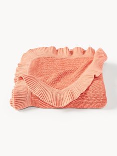 Katoenen plaid Pansy met franjes