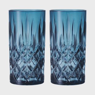 Nachtmann Noblesse Longdrink glas 39,5 cl 2-pack Vintage blue