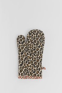 Bruine ovenwant met leopard print