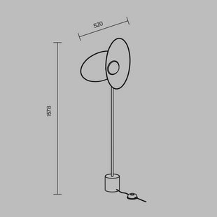 Maytoni Evolution LED vloerlamp, zwart/wit, hoogte 158 cm