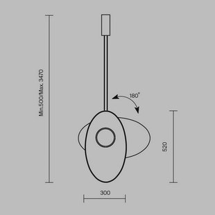 Maytoni Evolution LED hanglamp, grijs/wit, draaibaar