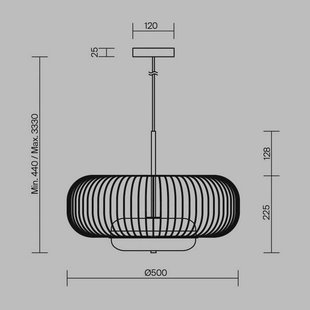 Maytoni LED hanglamp Levitation, Ø 50 cm, messingkleurig