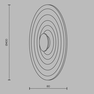Maytoni LED wandlamp Nami, cappucino, Ø 40 cm, aluminium