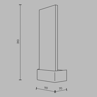 Maytoni LED wandlamp Sierlijk, messing/helder, hoogte 31 cm