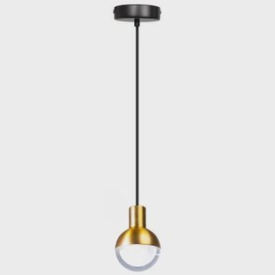 ETH hanglamp Drop 1xGU10 zwart|mat messing