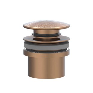 Design Afvoerplug IVY Stop&Go Geborsteld Mat Koper PVD