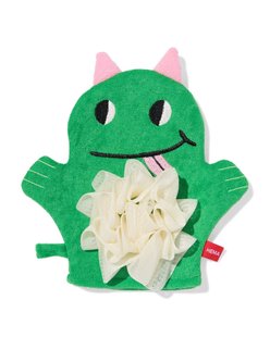 HEMA Washand monster groen