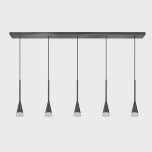 ETH Defender Hanglamp balk mat zwart excl. 5xGU10