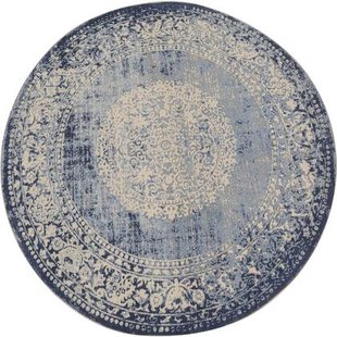 Vloerkleed Laury blauw Ø200cm Kare Design