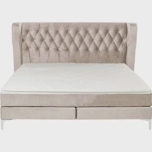 Bed Boxspring Benito Moon creme Kare Design