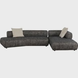 Hoekbank Bow rechts zwart en wit Kare Design