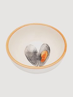 Handbeschilderde dipschalen Moules Handbeschilderde dipschalen Moules