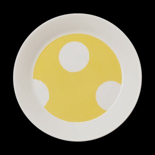 Arabia Vuokko bord Ø22 cm Kraklee geel