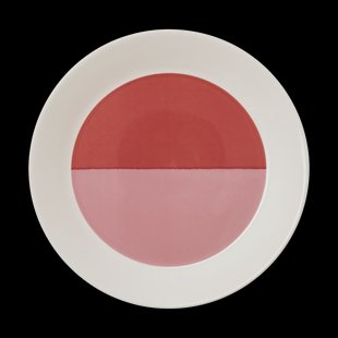 Arabia Vuokko bord Ø22 cm 2-kleurig roze-rood