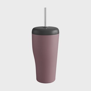 Georg Jensen Sky thermosbeker met rietje 40 cl Roze