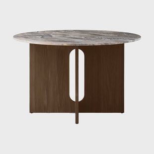 Audo Copenhagen Androgyne eettafel Grey galaxy-donker gebeitst eikenhout