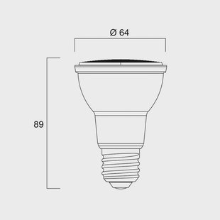 Sylvania LED reflectorlamp E27 7,2W PAR20 3.000K dimbaar 36° 540lm
