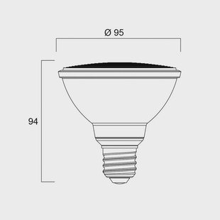 Sylvania LED reflectorlamp E27 11W PAR30 3.000K dimbaar 36° 820lm