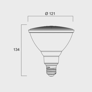 Sylvania LED reflectorlamp E27 15W PAR38 3.000K dimbaar 40° 1200lm