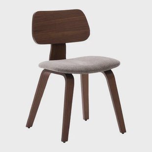 Kave Home Gena Eetkamerstoel - Walnoot / Beige