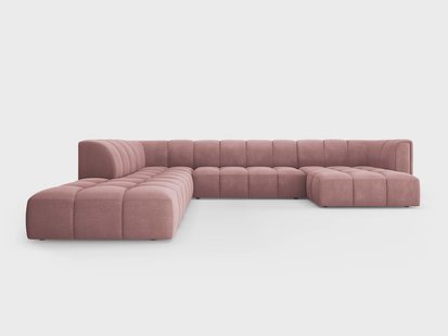 Panoramische hoekbank Francesca chenille links 7-zits | Milo Casa