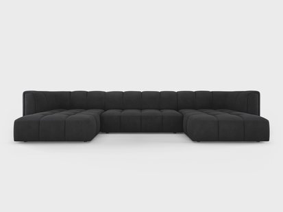 Panoramische bank Francesca chenille 5-zits | Milo Casa