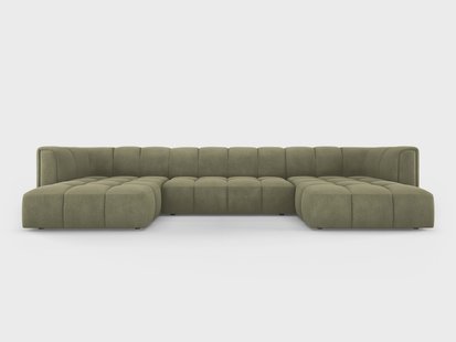 Panoramische bank Francesca chenille 5-zits | Milo Casa