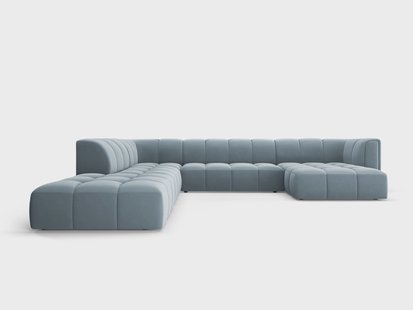 Panoramische hoekbank Francesca velvet links 7-zits | Milo Casa