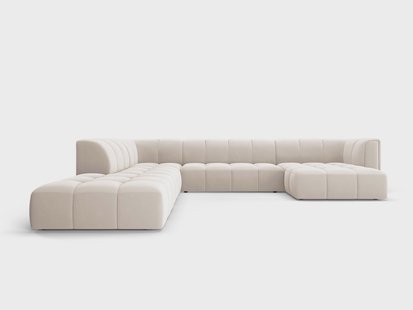 Panoramische hoekbank Francesca velvet links 7-zits | Milo Casa