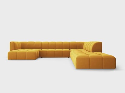 Panoramische hoekbank Francesca velvet rechts 7-zits | Milo Casa