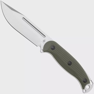 Kizer Ursa Major 1082A2, Satin AEB-L, Olive Green G10, vaststaand mes, Maksim Epifantsev design