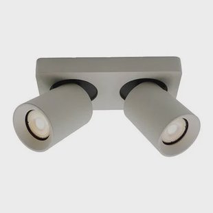 Artdelight - Megano - Opbouwspot 2 lichts Zijdegrijs
