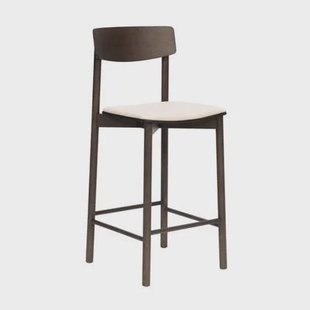 Bronx71 Barkruk Jane walnoot| off white 80 cm