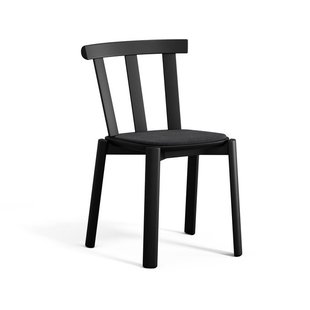 Stolab Alt stoel beklede zitting berkenhout Hallingdal 65-180 black-mattsvart 99