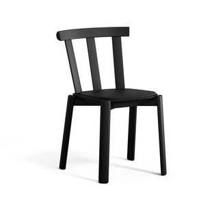 Stolab Alt stoel beklede zitting berkenhout Elmotique 99001 black-mattsvart 99