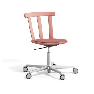 Stolab Alt draaibare stoel beklede zitting berkenhout Vidar 4, 633 pink-malva 27