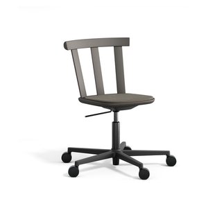 Stolab Alt draaibare stoel beklede zitting berkenhout Hallingdal 65-153 dark grey-mörkgrå 62