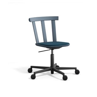 Stolab Alt draaibare stoel beklede zitting berkenhout Vidar 4, 733 blue-åska 66