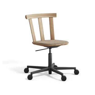 Stolab Alt draaibare stoel beklede zitting eikenhout Hallingdal 65-220-natuurlijke olie