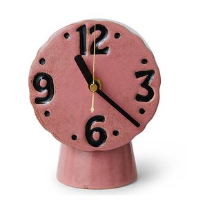 HKliving Retro keramische klok 16,2 cm Pink