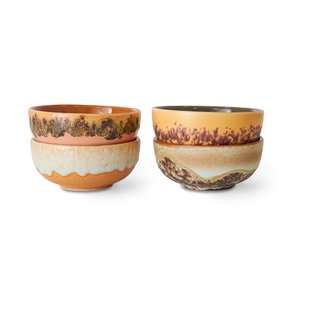 HKliving 70's kleine kom 4-pack Marine