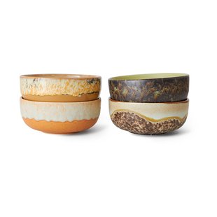 HKliving 70's tapasschaal 4-pack Drift