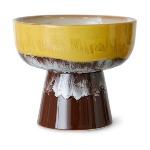 HKliving 70's tapas schaal op voet L Ø12,5x11 cm Creek