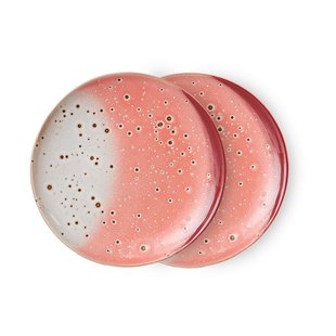 HKliving 70's bord Ø 17,5 cm 2-pack Lychee