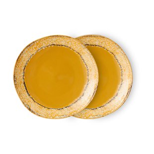 HKliving 70's bord 22 cm 2-pack Paradise