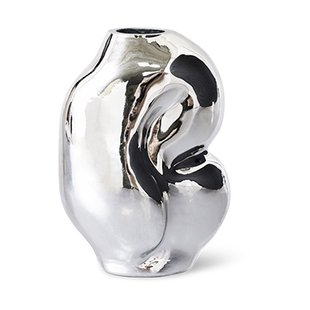 HKliving Gleam vaas small Chrome