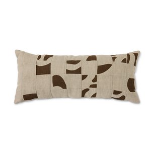 HKliving Natural patched kussen 30x70 cm Beige HKliving Natural patched kussen 30x70 cm Beige